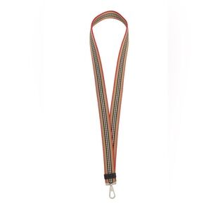 Burberry nylon and Leather Lanyard  heritage stripe